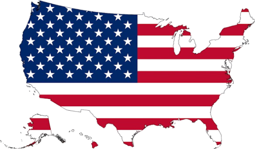USA Flag Map